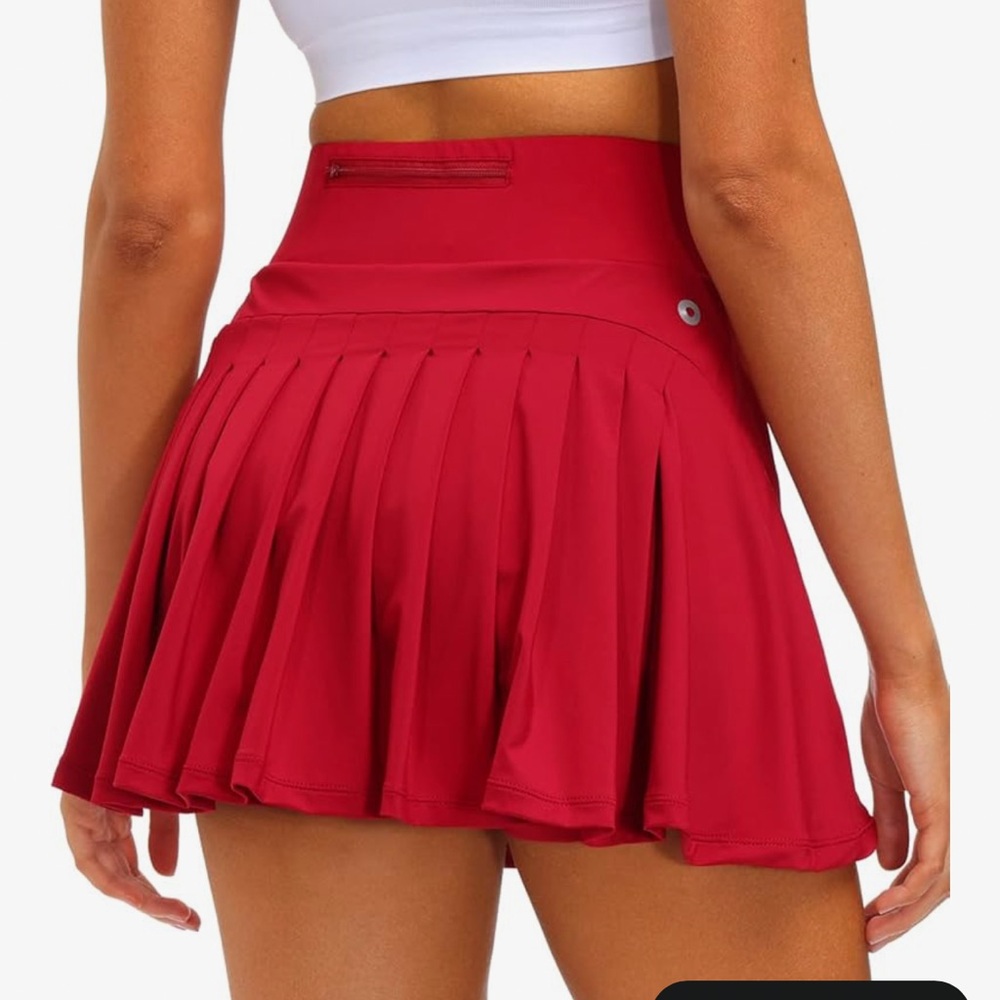 NWT Red Pleated Women's Athletic Skort